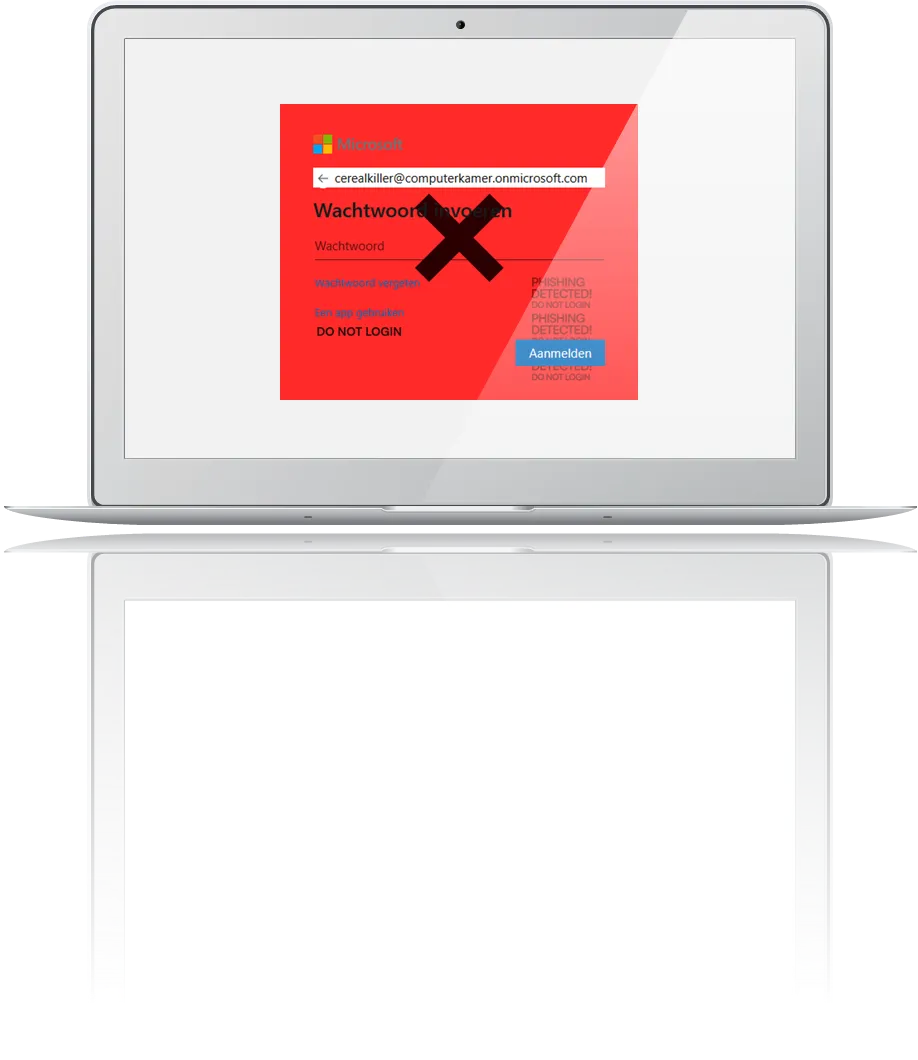 Attic Bouncer — AiTM blokkade scherm